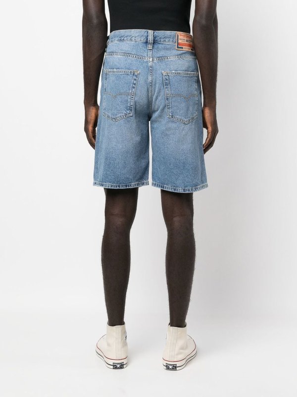 Trousers Shorts Diesel - Knee-length wide denim shorts - A064300LGAH01