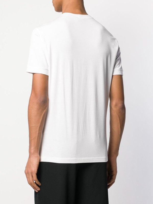White slim fit Tee shop online: GIORGIO ARMANI