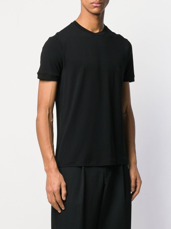 iKRIX GIORGIO ARMANI: t-shirts - Black slim fit Tee