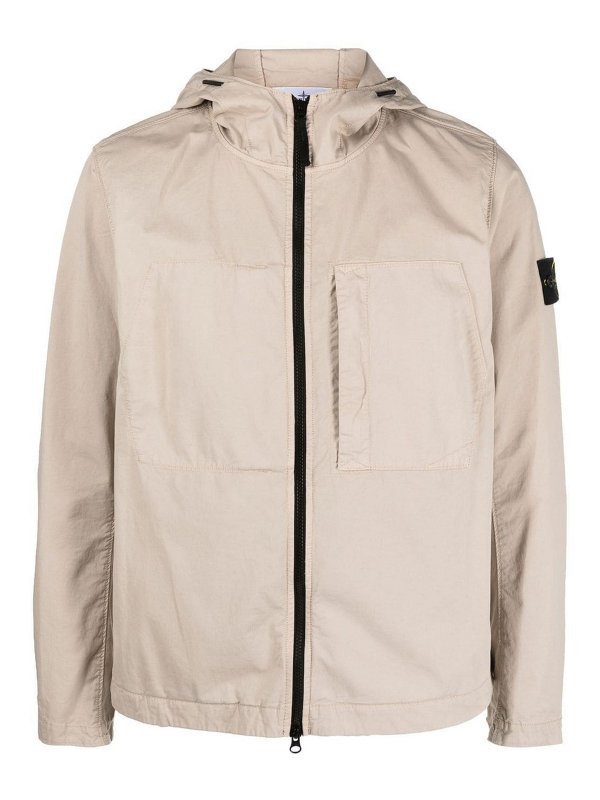 STONE ISLAND: casual jackets - Compass-patch lightweight jacket