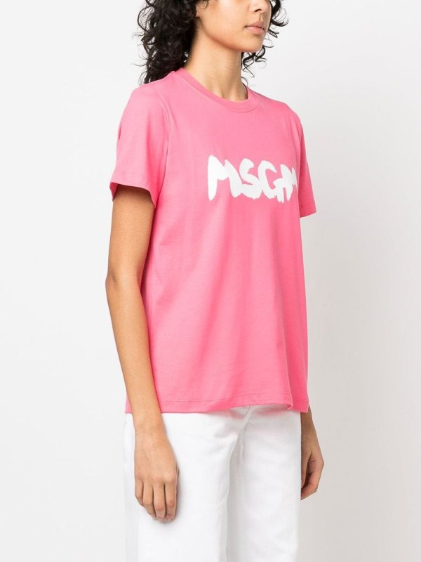 Logo-print cotton Tee shop online: m.s.g.m.
