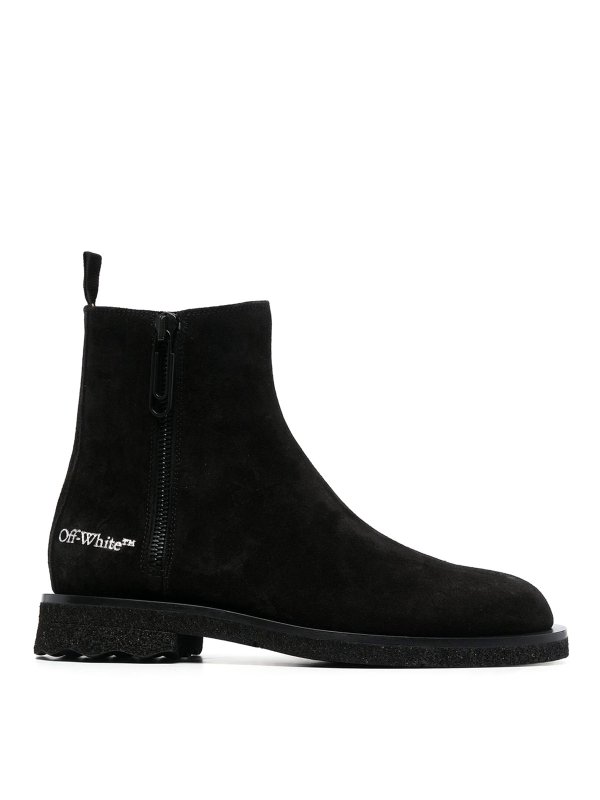 OFF-WHITE: ankle boots - Logo-print ankle boots