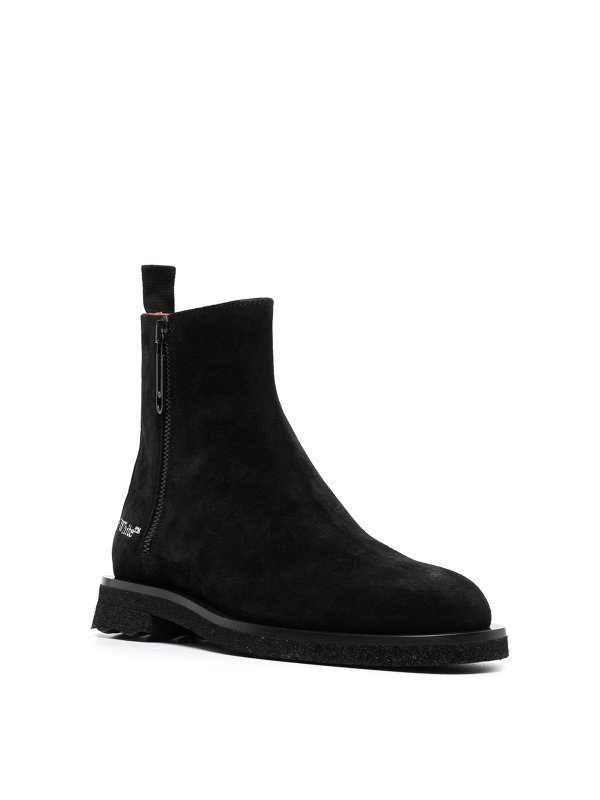 OFF-WHITE: ankle boots online - Logo-print ankle boots