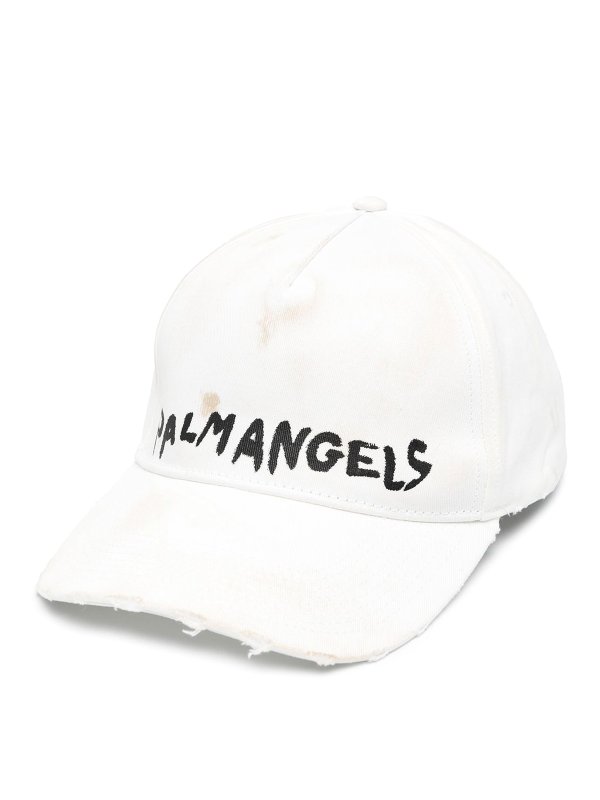 Palm Angels: hats & caps - Printed logo cap
