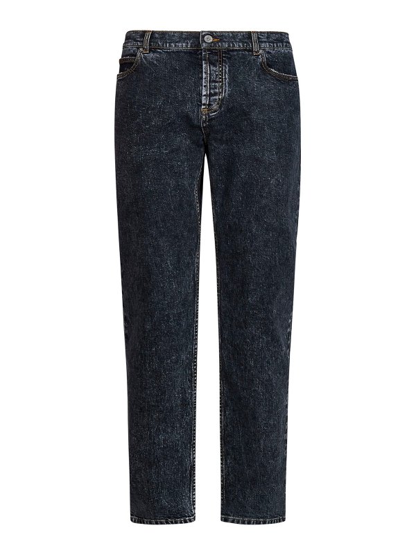 Balmain: ストレートジーンズ - ストレートジーンズ - 黒