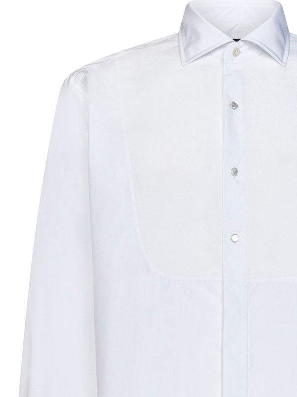 iKRIX LARDINI: camicie - Camicia in cotone con abbottonatura parziale