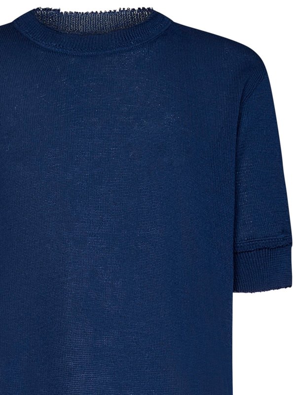 iKRIX Maison Margiela: Pull col rond - Pull Col Rond - Bleu