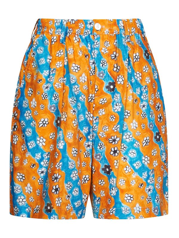 Marni: トラウザーショーツ - ショートパンツ - 赤