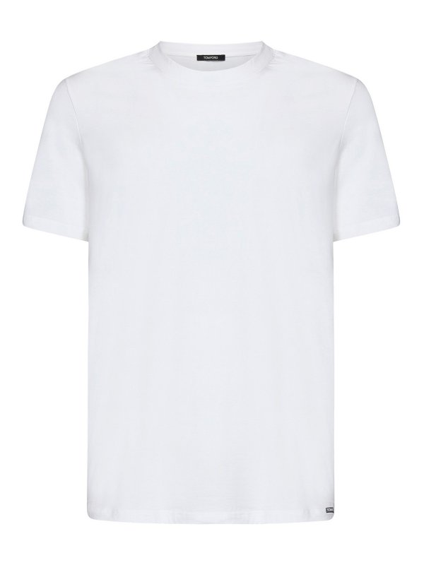 TOM FORD: t-shirts - Cotton crewneck T-shirt with logo
