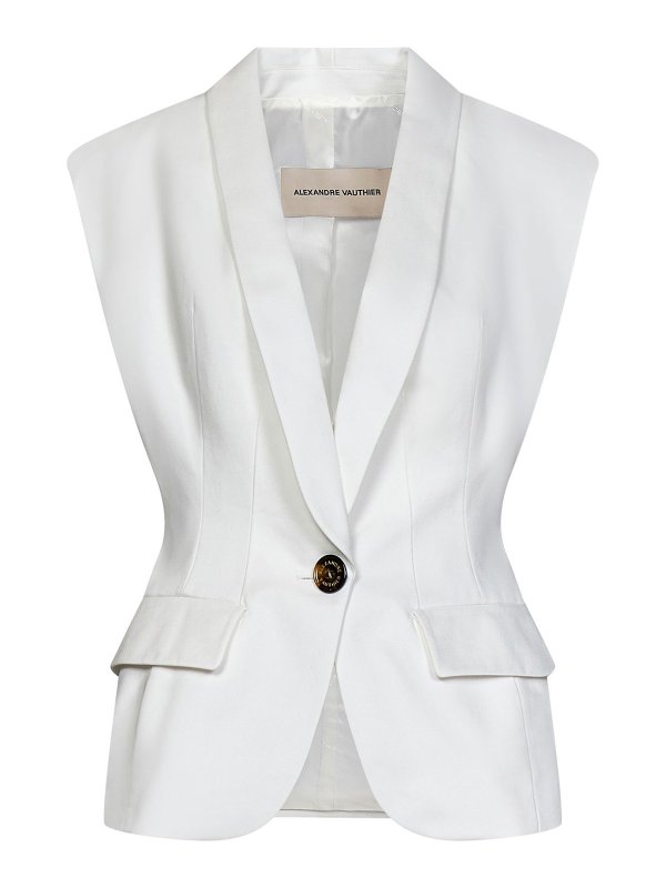 ALEXANDRE VAUTHIER: Blazer - Blazer - Blanco