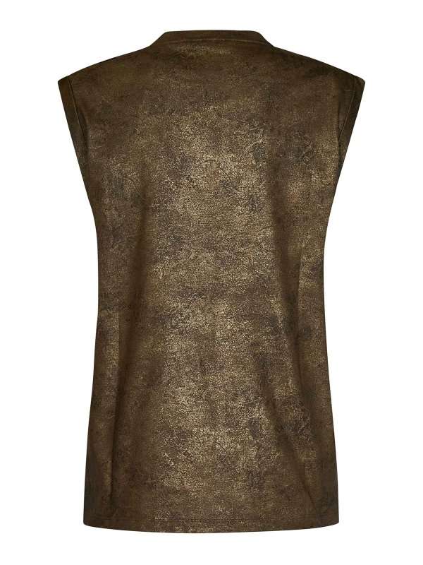 Balmain: t-shirt online - Top con logo con bottoni