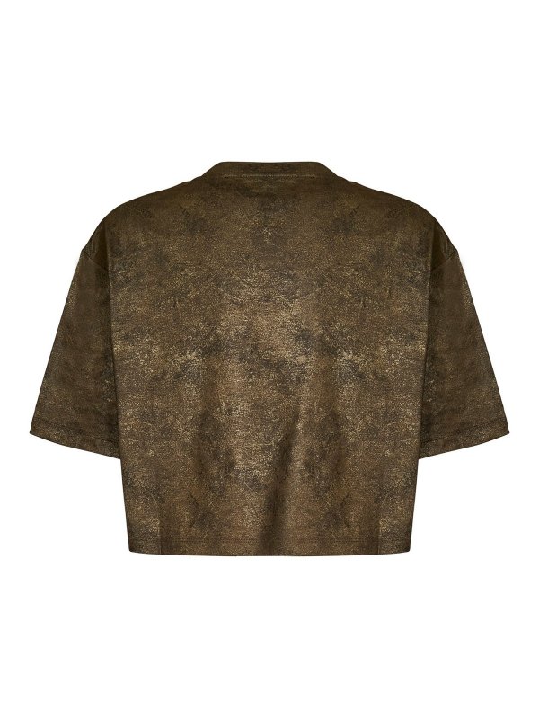 Balmain: t-shirt online - T-shirt con logo dettagliato con bottoni