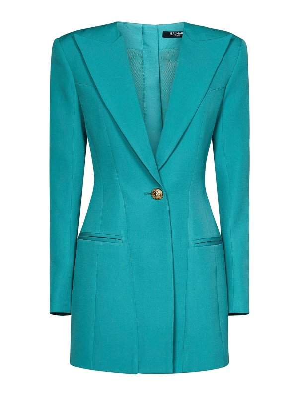 Balmain: Robes courtes - Robe Courte - Vert