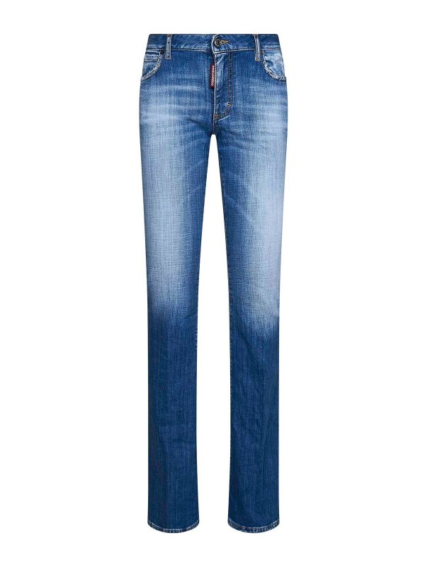 DSQUARED2: Jeans pitillos - Vaqueros Pitillos - Azul