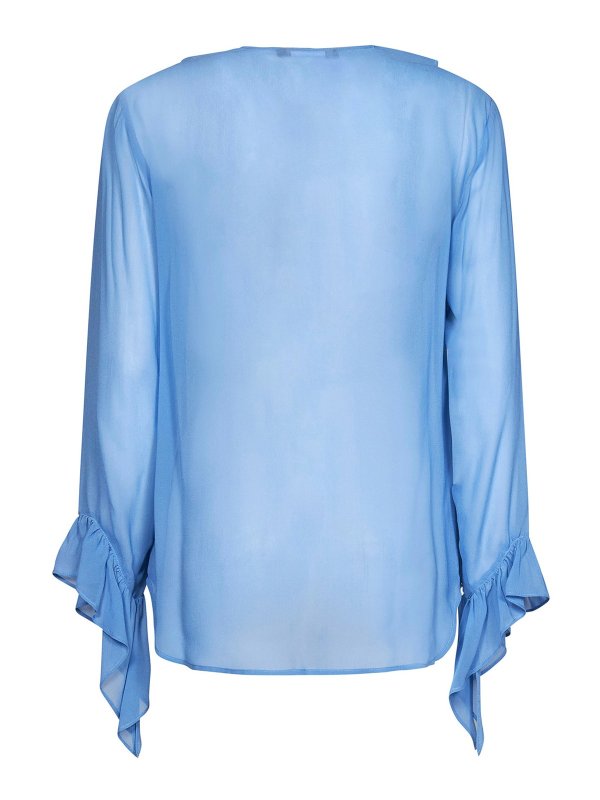 Max Mara: blouses online - Ruffled silk blouse