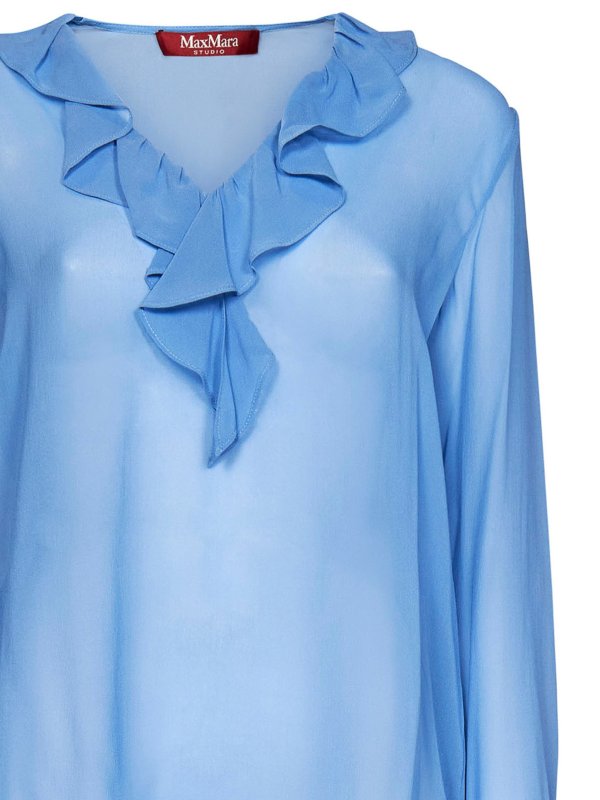 iKRIX Max Mara: blouses - Ruffled silk blouse