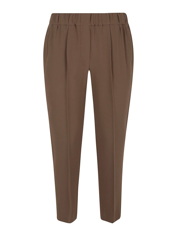 BRUNELLO CUCINELLI: カジュアルトラウザー - カジュアルパンツ - ブラウン