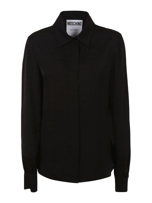 MOSCHINO: shirts - Viscose shirt with hidden buttons