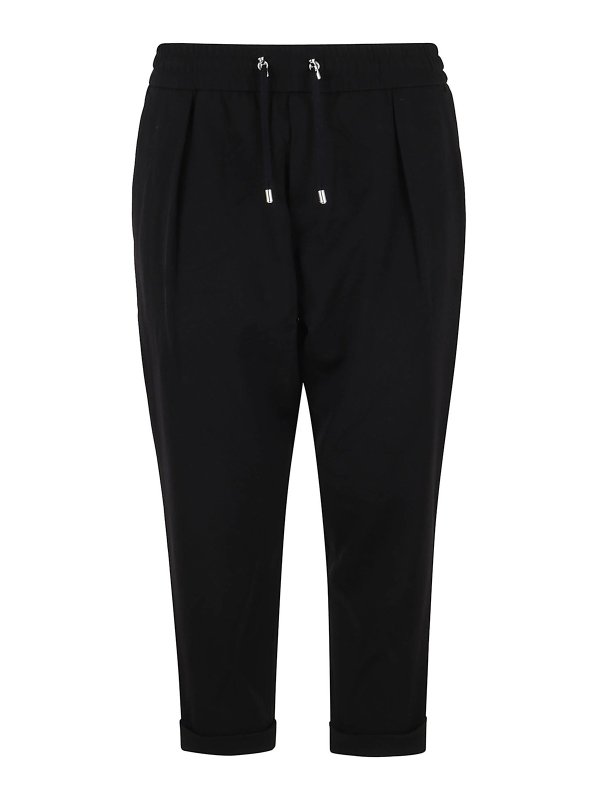 Balmain: casual trousers - Wide leg Trousers with drawstrings
