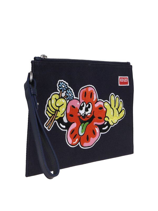 KENZO: clutches online - Printed cotton pochette