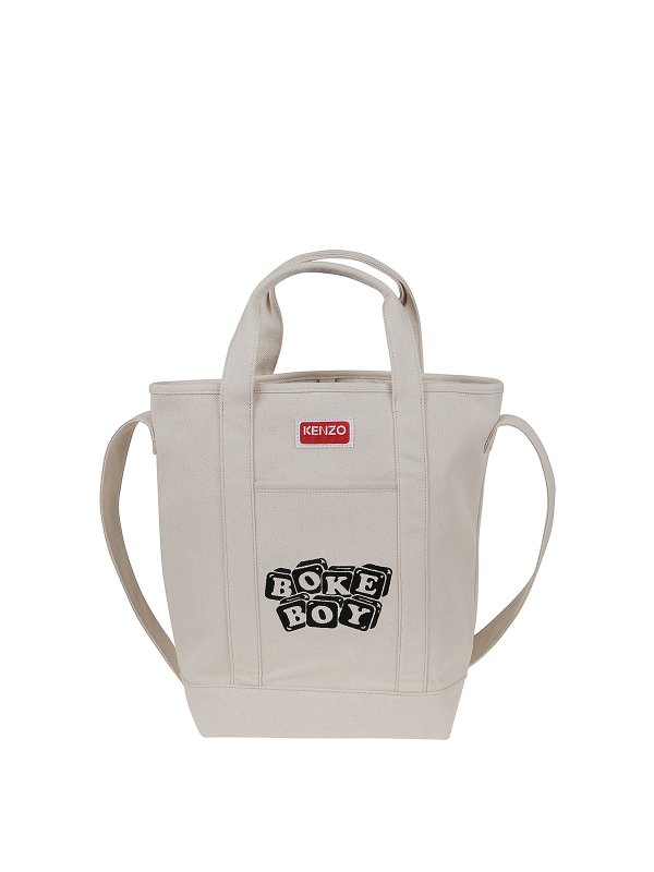 KENZO: totes bags - Printed cotton tote