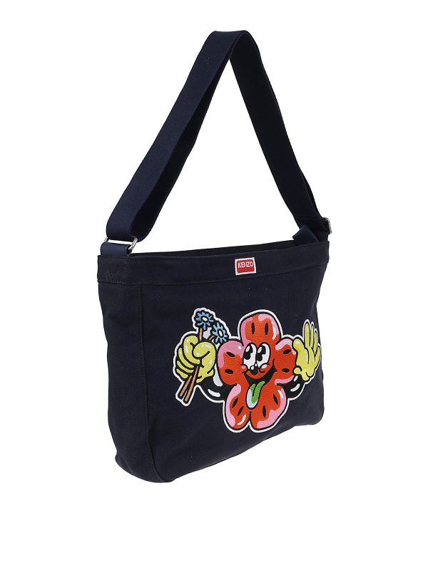 KENZO: borse a spalla online - Borsa a spalla in cotone stampato