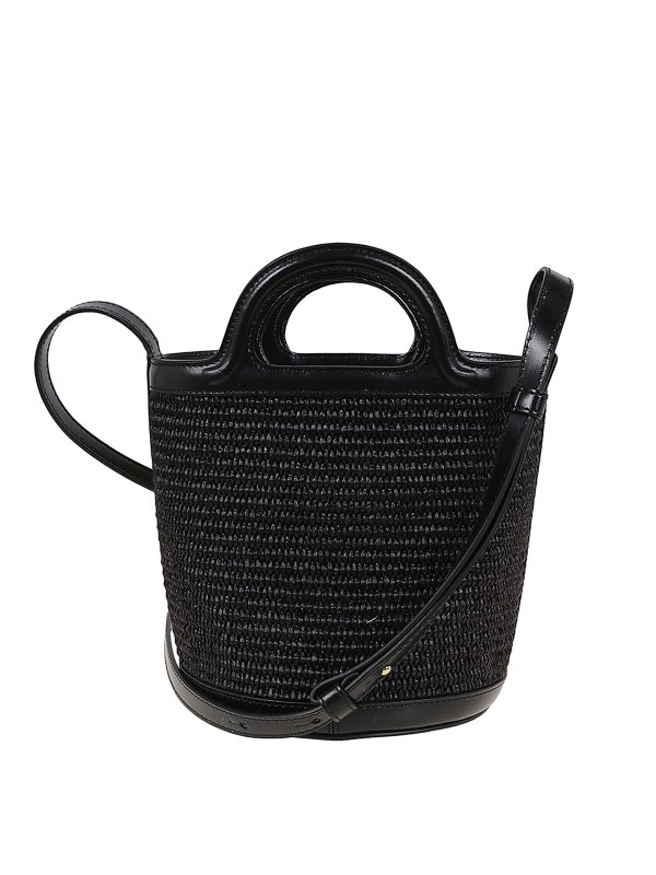 iKRIX Marni: Bucket bags - Raffia and leather bucket bag