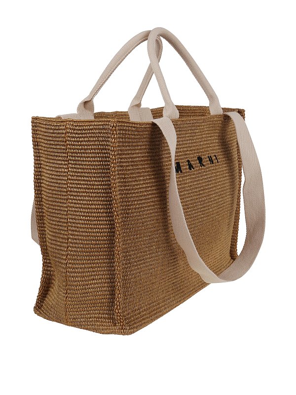 Marni: shopper online - Borsa in misto rafia
