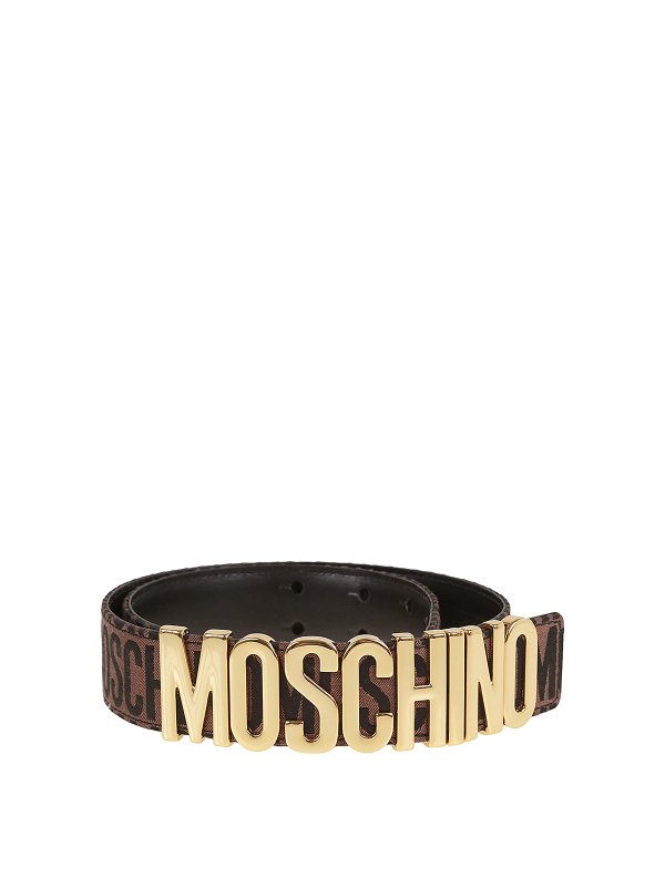 MOSCHINO: ベルト - ベルト - ブラウン