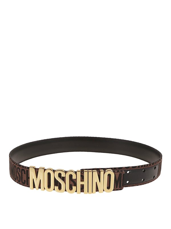 MOSCHINO: ベルト online - ベルト - ブラウン
