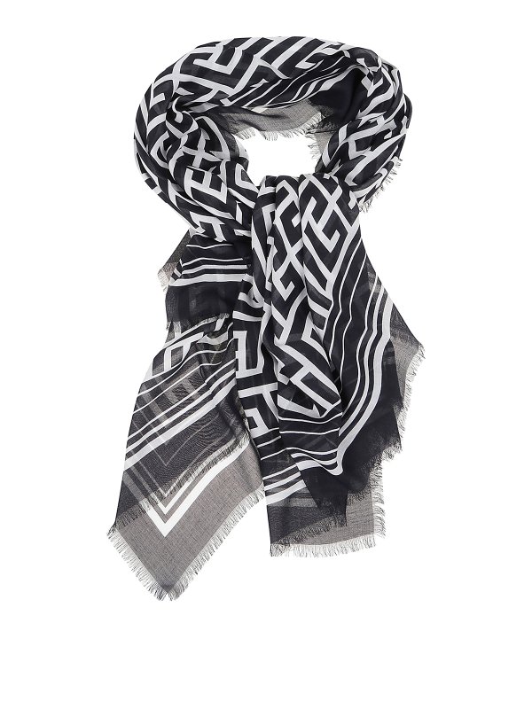 Balmain: Schals - Schal - Weiß