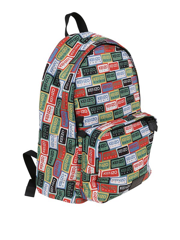KENZO: backpacks online - Multicolour all over logo backpack
