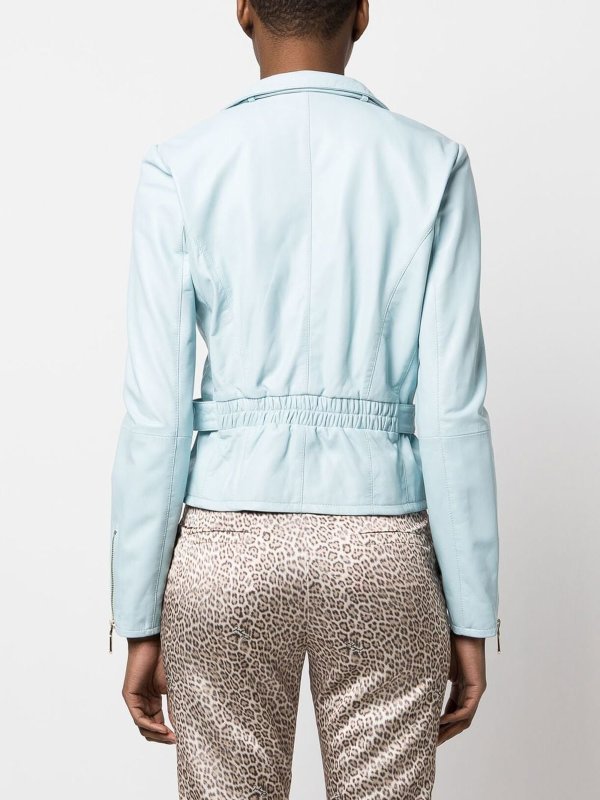 レザージャケット - ライトブルー shop online: BLUGIRL