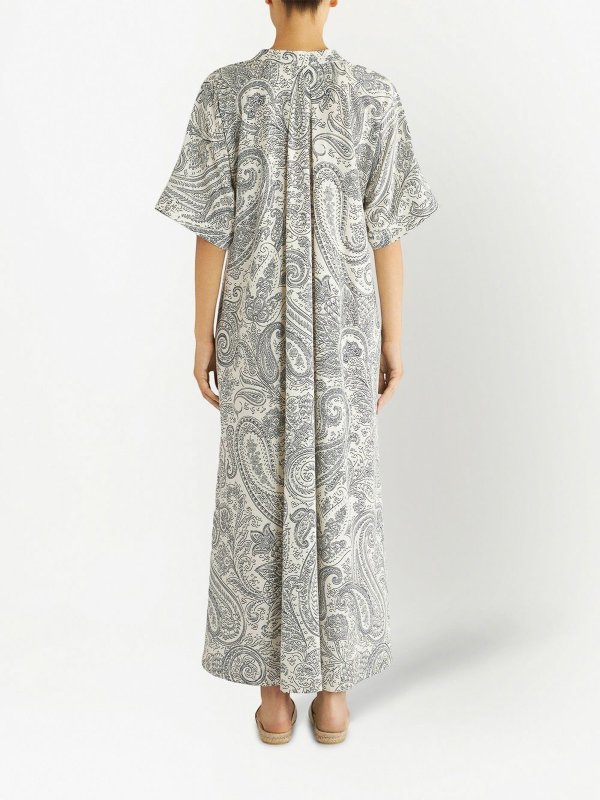 マキシドレス - 白 shop online: ETRO