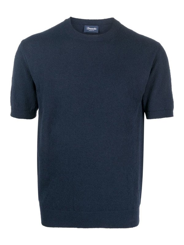 DRUMOHR: Pull col rond - Pull Col Rond - Bleu Foncé