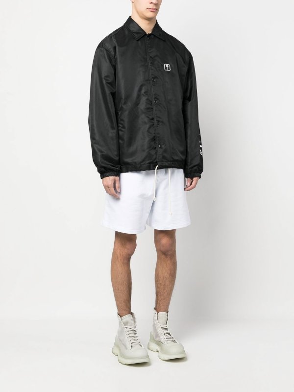 Palm Angels: casual jackets online - Waterproof jacket with collar and logo