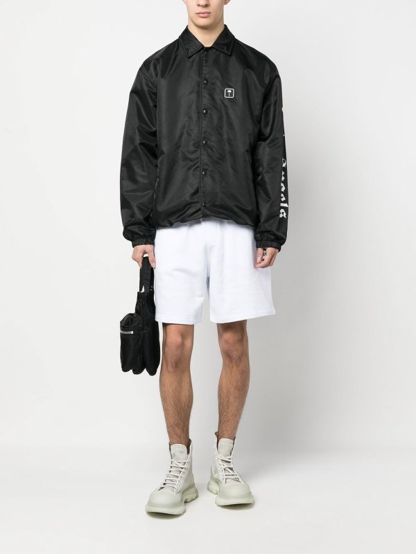 iKRIX Palm Angels: casual jackets - Waterproof jacket with collar and logo