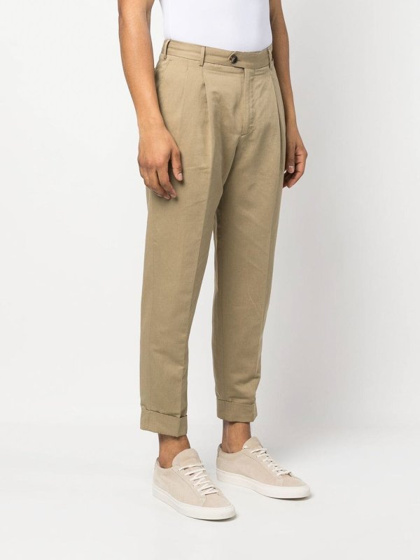 iKRIX PT TORINO: casual trousers - Cotton trousers with front pleats