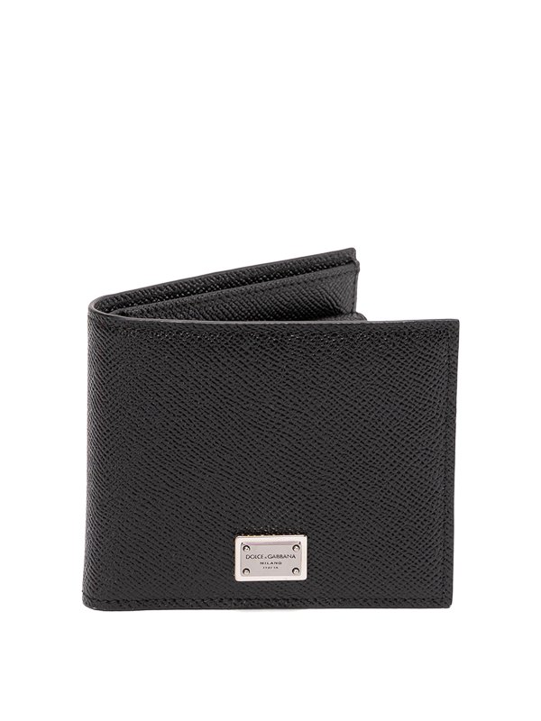DOLCE & GABBANA: wallets & purses - Wallet in grained leather with logo