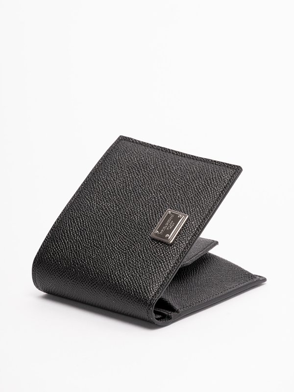 DOLCE & GABBANA: wallets & purses online - Wallet in grained leather with logo