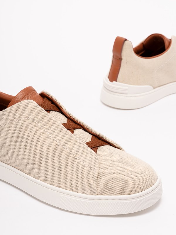 Sneaker with triple stitches shop online: Z ZEGNA