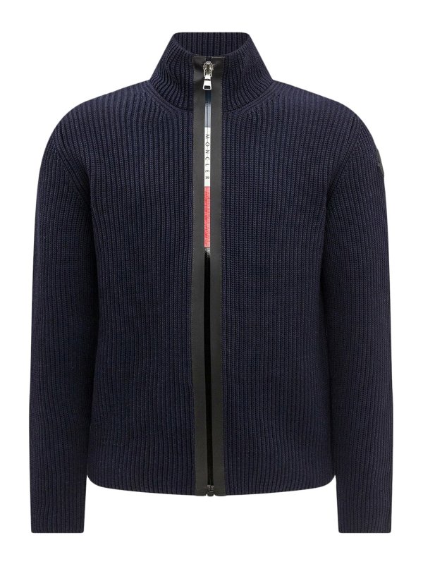 MONCLER: Col roulé & Col polo - Pull Col Roulé - Bleu