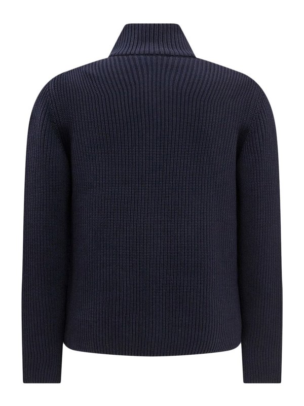 MONCLER: Col roulé & Col polo online - Pull Col Roulé - Bleu