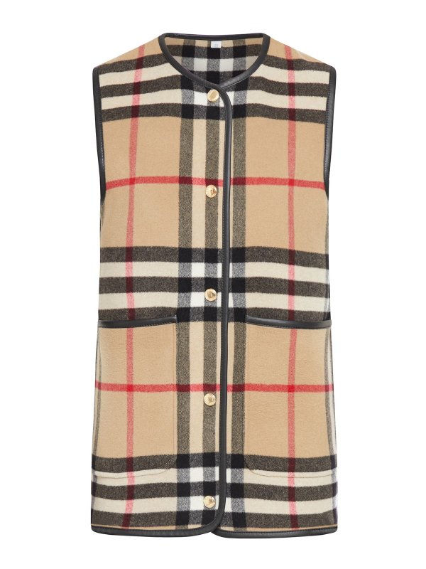 BURBERRY: Chalecos  - Chaleco - Beis