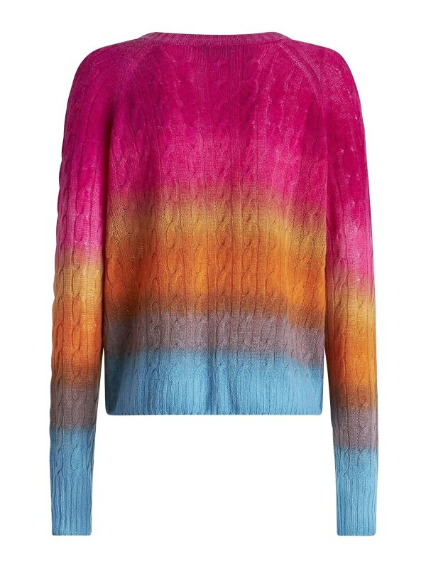 ETRO: Strickpullover mit V-Ausschnitt online - V-Pullover - Bunt