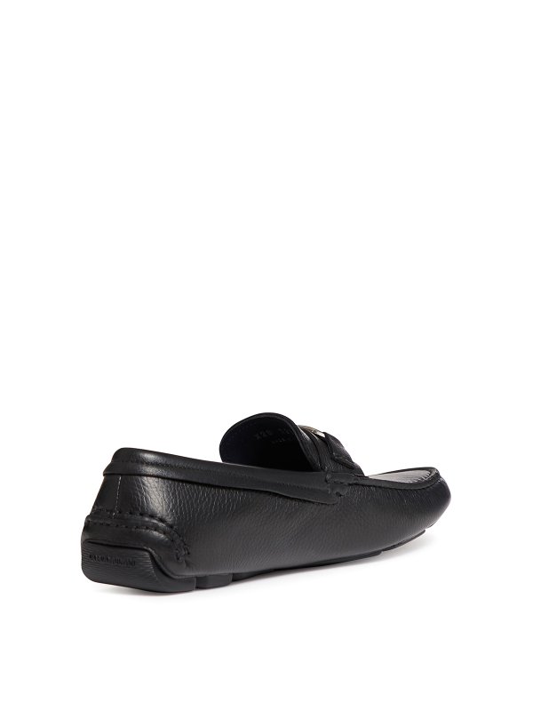 iKRIX GIORGIO ARMANI: Loafers & Slippers - Hammered leather loafers with logo plaque