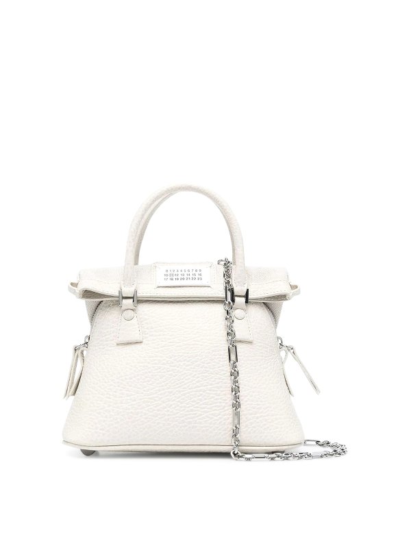 Maison Margiela: totes bags - 5ac classique micro grained leather bag