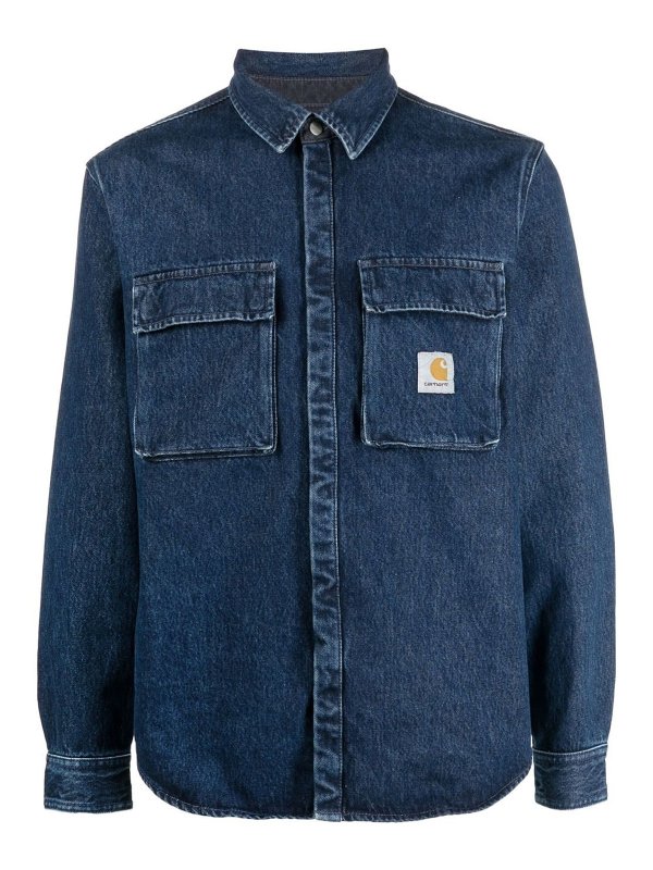 CARHARTT: denim jacket - Monterey denim shirt style jacket