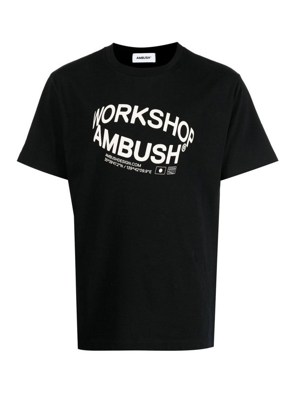 AMBUSH: t-shirts - Logo print cotton Tee