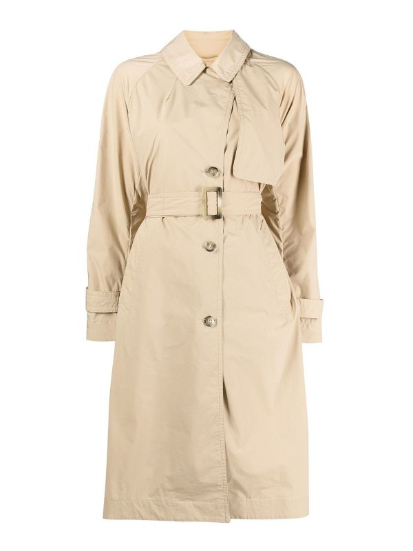 WOOLRICH: trench coats - Logo-patch trench coat